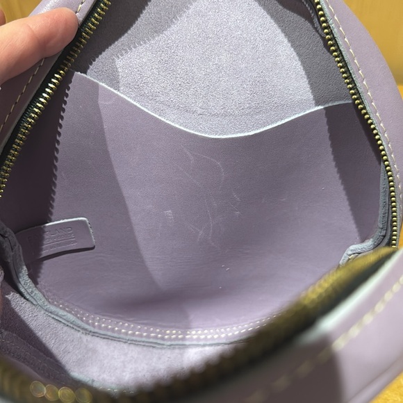 Portland Leather Goods Large Circle Crossbody Bag in Lilac/lavender - Picture 5 of 5